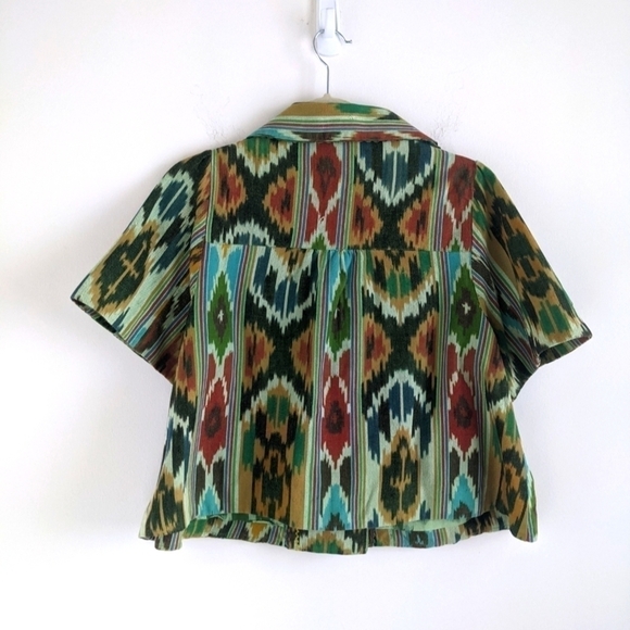 ANTHROPOLOGIE Taikonhu Debonair Cropped Ikat Blazer 10 - Picture 4 of 15
